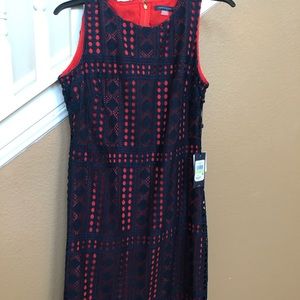TH navy & red dress